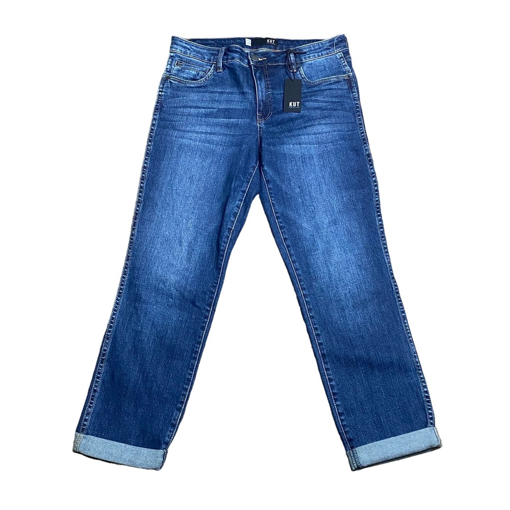New With Tag KUT From The Kloth Catherine Fab Ab Boyfriend Jeans Size 6